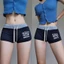 Quần short đùi vải ngắn cạp trễ chun chất thun màu đen dáng ôm SUCH 92 phong cách năng động thể thao nữ - Tiktik