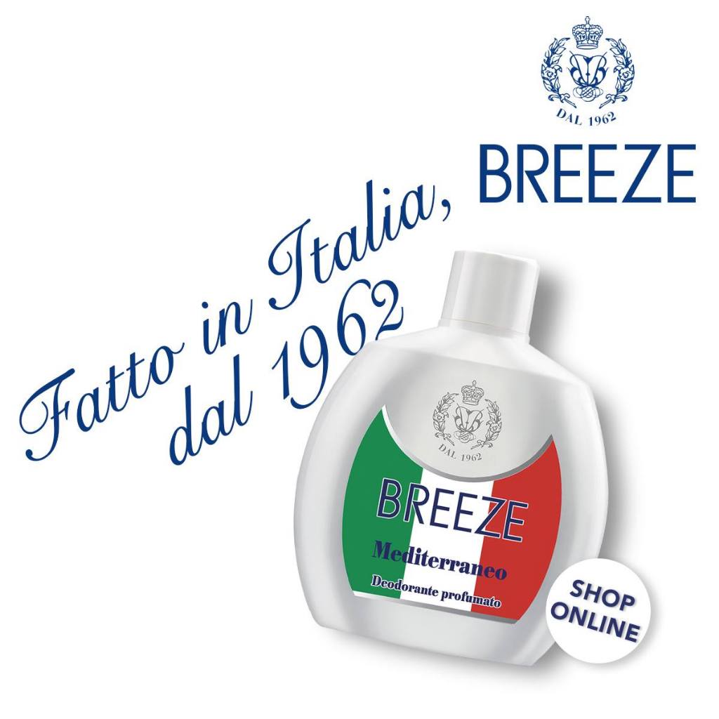 [GIẢM 50%] Xịt Khử Mùi Cơ Thể Không Gas Breeze Squeeze Mediterraneo 100ml – Hương Ý – Khử Mùi 48h