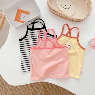 combo 3 áo 2 dây cho bé gái màu ngẫu nhiên