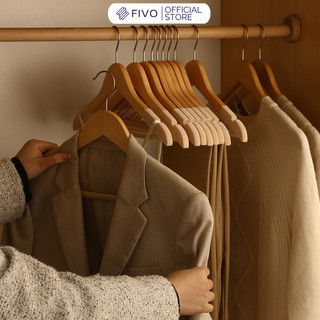 Móc Treo Quần Áo Gỗ Tự Nhiên Fivo FM03, Nhiều Mẫu Mã, Thiết Kế Tinh Tế, Phù Hợp Nhiều Loại Trang Phục Nam Nữ