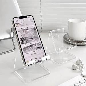 Giá Đỡ Điện Thoại Bằng Acrylic Trong Suốt Tiện Lợi 8x8x9.5cm