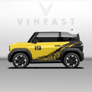 Tem dán xe VF3 - Decal dán xe VF3 MẪU TEM THỂ THAO CÁ TÍNH . 1 bộ dán 2 bên ( mẫu VF3 - 47 )