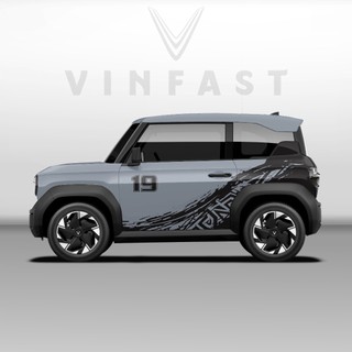 Tem dán xe VF3 - Decal dán xe VF3 MẪU TEM THỂ THAO CÁ TÍNH . 1 bộ dán 2 bên ( mẫu VF3 - 47 )