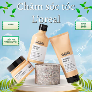 Gội - Xả Loreal Absolut Repair Gold Quinoa phục hồi hư tổn