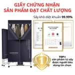 Tủ Sấy Quần Áo NMI MART Máy Sấy Đa Năng Gấp Gọn Công Suất Lớn 1850W, Khử trùng bằng I-on tiết kiệm điện — ảnh 2