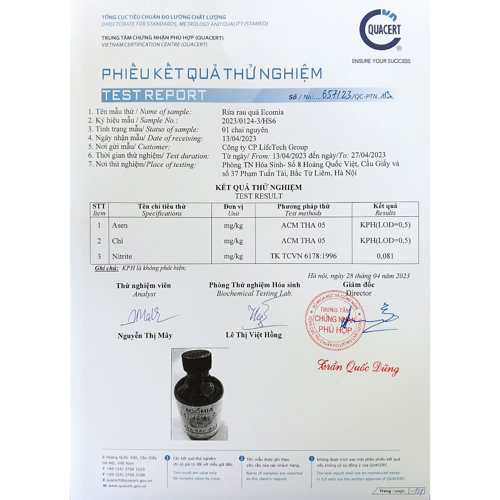 Nước Ngâm Rửa Rau Củ Quả Sinh Học ECOMIA Làm Sạch Thực Phẩm 100% Enzyme Từ Quả Cam