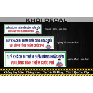 Tem cảnh báo nhắc nhở khách hàng