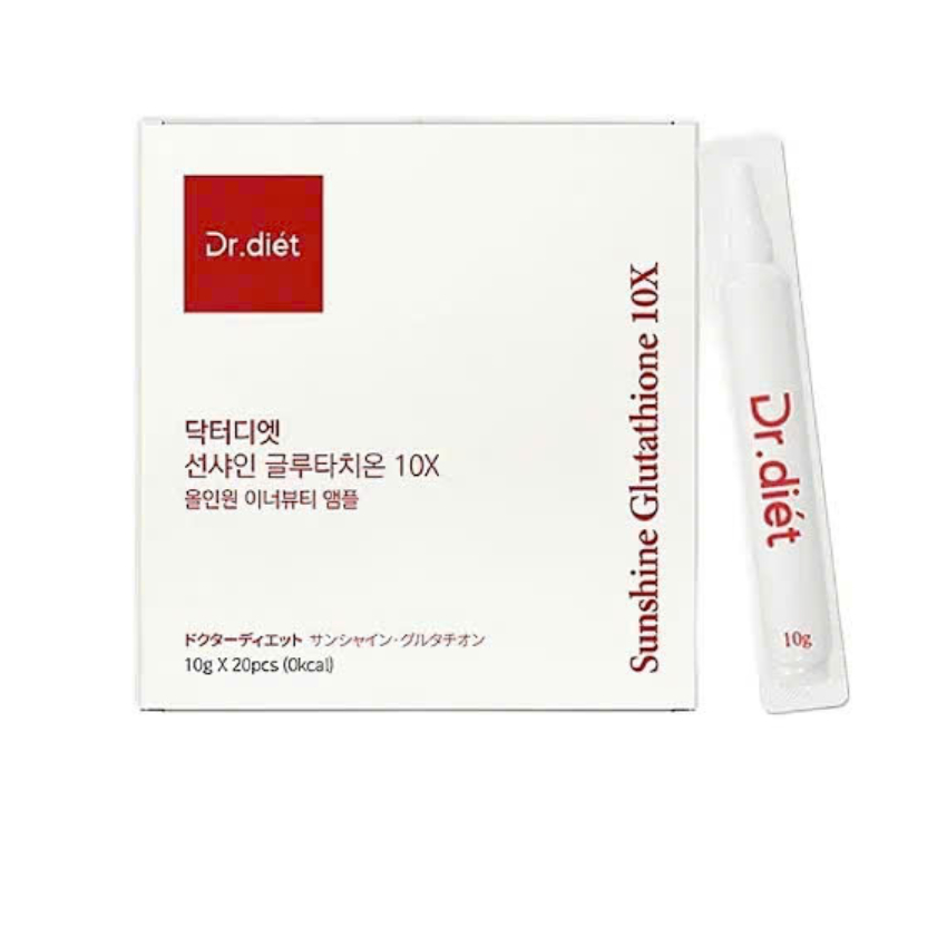 Nước Uống Trắng Da Dr.Diet Sunshine Glutathione GC 10X Hàn Quốc Hộp 20 Ống  Giúp Da Trắng Sáng Mịn Màng
