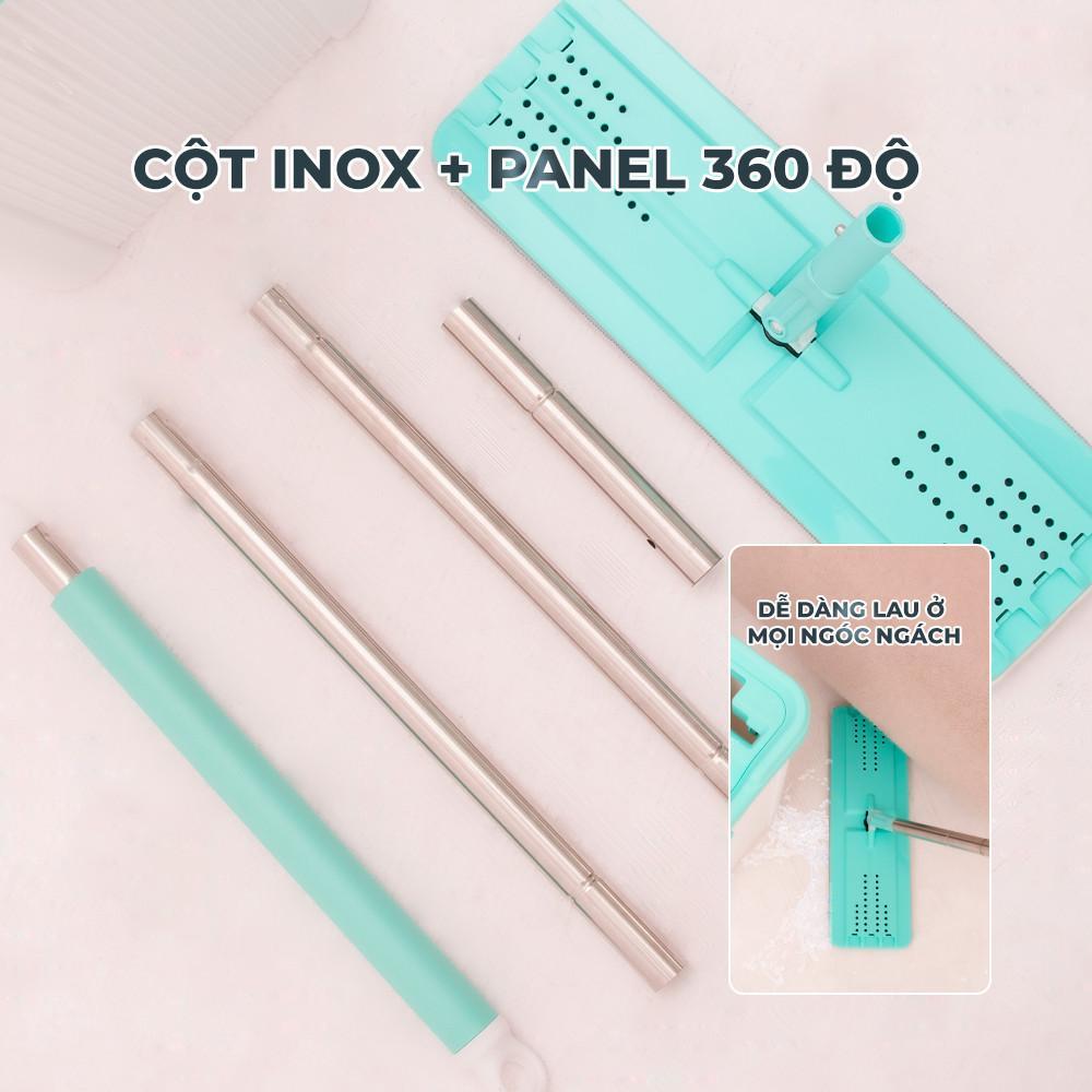 [KOL LIVE T7] Bộ lau nhà MyJae thông minh Maxi 360 độ sợi Fiber lau sạch, nhanh khô gấp 2 lần 125cm