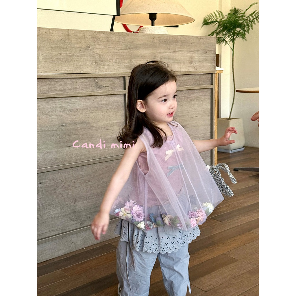 CANDIMIMI Quần suông váy buộc nơ cao cấp - Phong cách Hàn Quốc