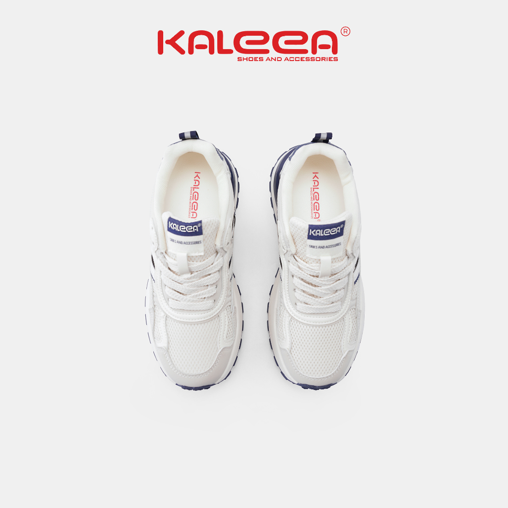 Ảnh Kaleea - Giày Thể Thao Nam/Nữ Sneaker Đế Mềm Cao 5cm Lưới Khí Dệt Kim Phối Da Đi Thoáng - T92 3