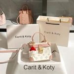 Túi xách nữ cao cấp Carit & Koty, túi cốp cầm tay sang chảnh với hoạ tiết thêu cứng cáp có tay xách kèm dây đeo chéo — ảnh 5
