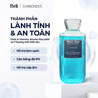 Sữa tắm, gội, rửa mặt cho Nam PRIME MAN 3in1, 295ml. Hương nước hoa lôi cuốn lưu hương 3h-4h. Làm sạch sâu.