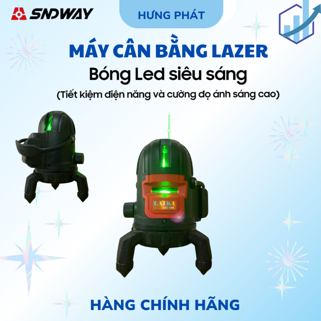 Máy cân bằng mực, máy bắn cốt bằng lazer 5 tia LKG 638 chính hãng LAIKA - Hưng Phát