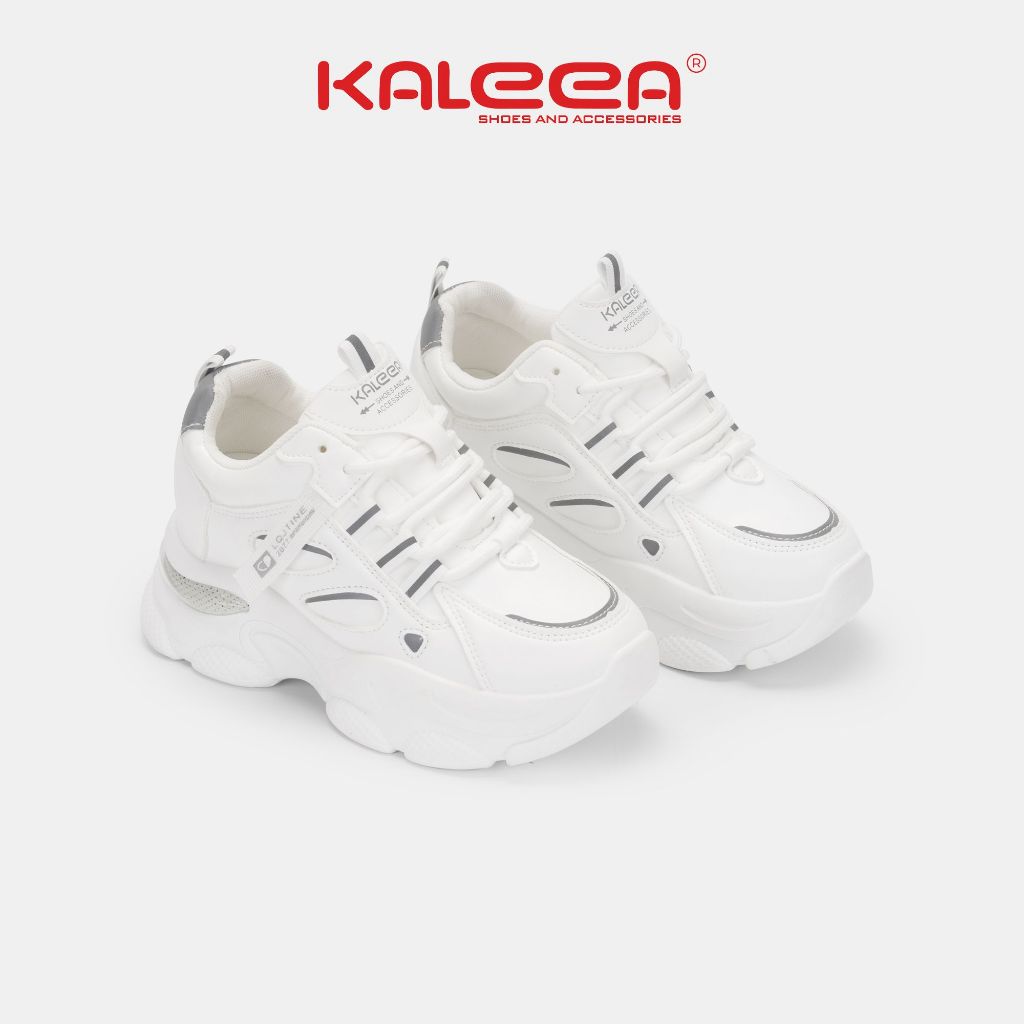 Ảnh Kaleea - Giày Thể Thao Nữ  Độn Đế Hack Dáng Chất Da Mềm Đế Cao 8cm - T111 2