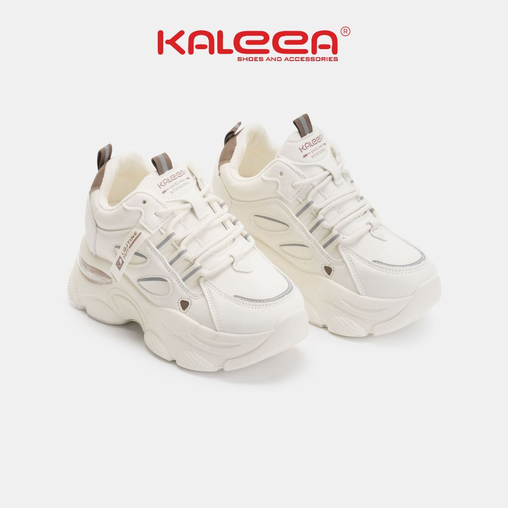Ảnh Kaleea - Giày Thể Thao Nữ  Độn Đế Hack Dáng Chất Da Mềm Đế Cao 8cm - T111 3