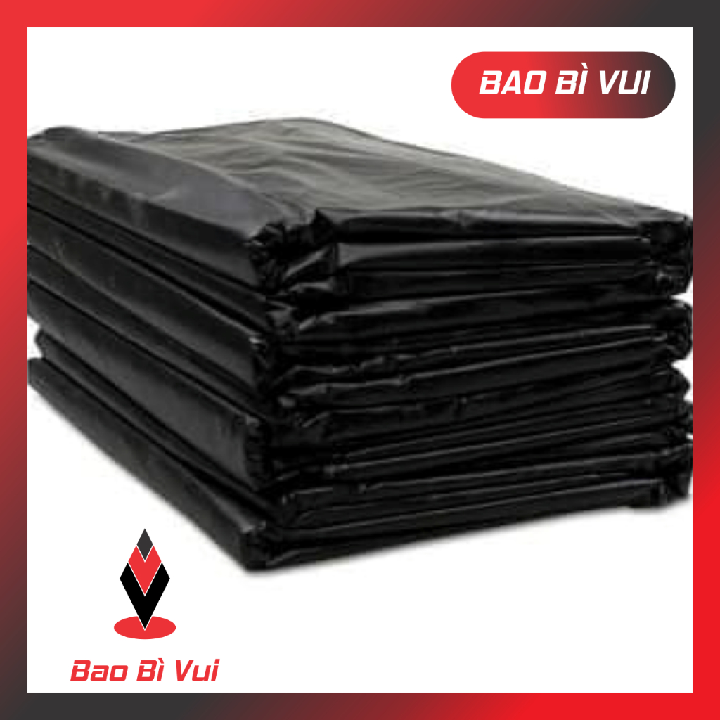 ( Combo bao 25 kg ) Túi rác đen công nghiệp cỡ lớn- BAO BÌ VUI