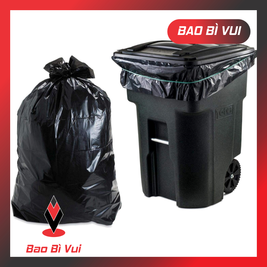 ( Combo 5 kg)Túi rác đen công nghiệp cỡ lớn - BAO BÌ VUI
