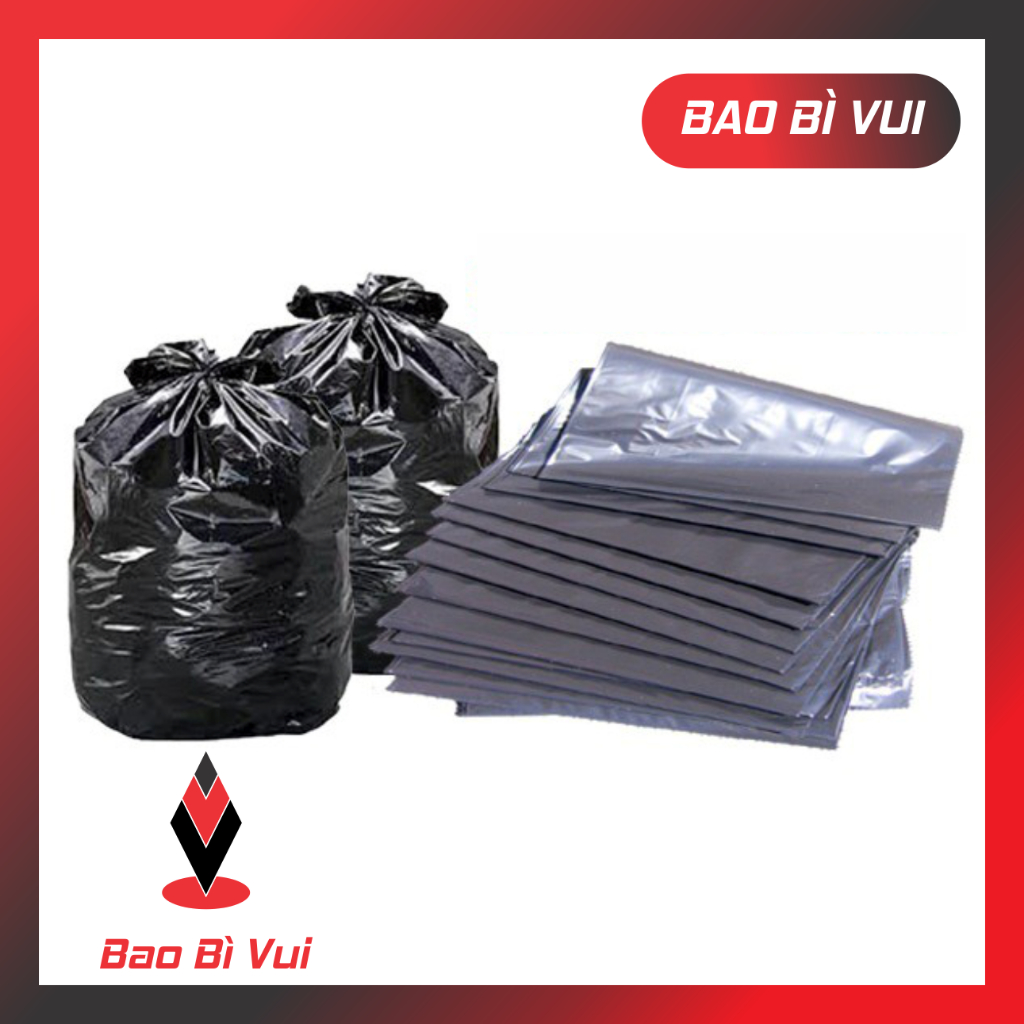 ( Combo 5 kg)Túi rác đen công nghiệp cỡ lớn - BAO BÌ VUI