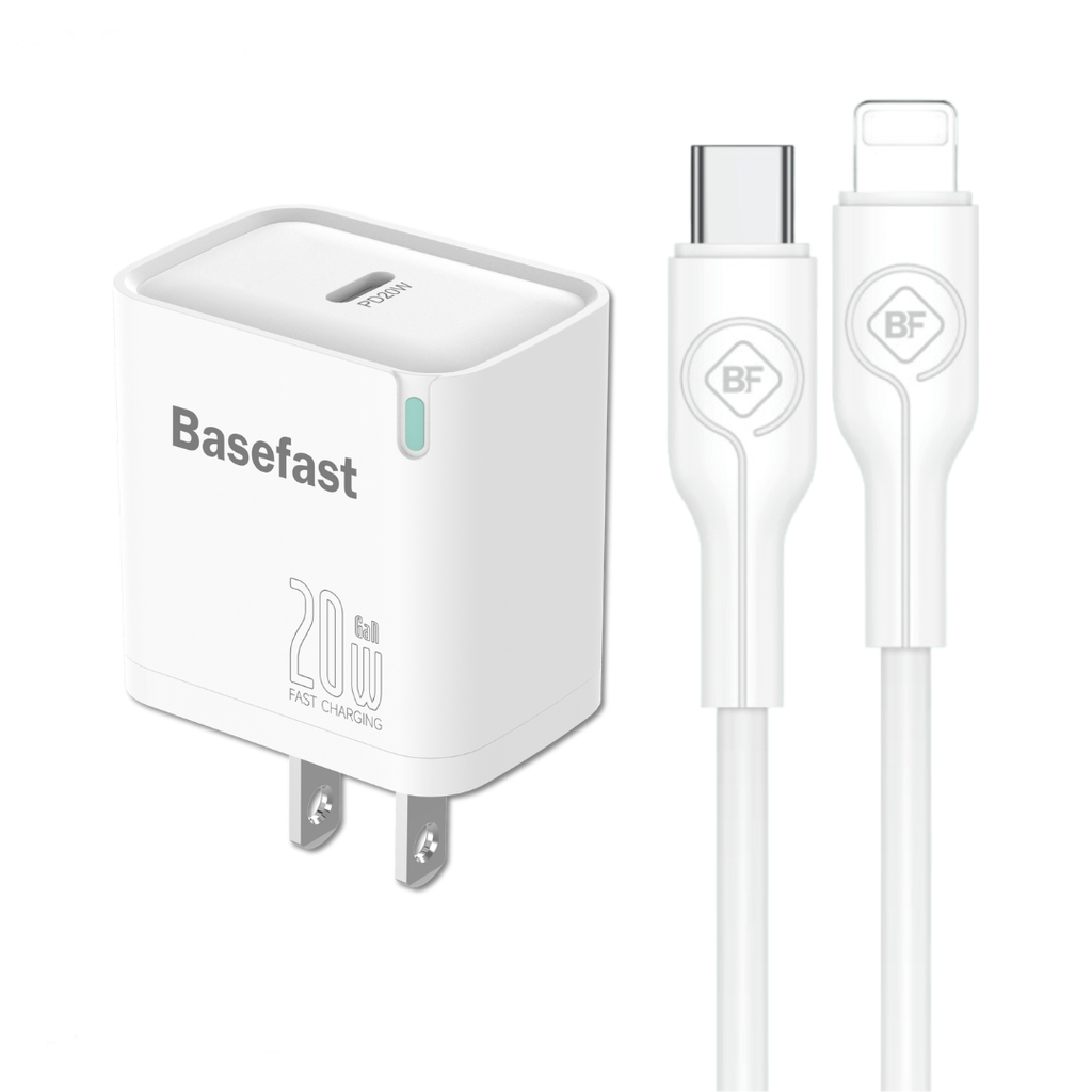 Combo Củ Cáp Sạc nhanh 20W TypeC-L TypeC-C Chính Hãng Basefast BS26 Cá Tính Trẻ Trung
