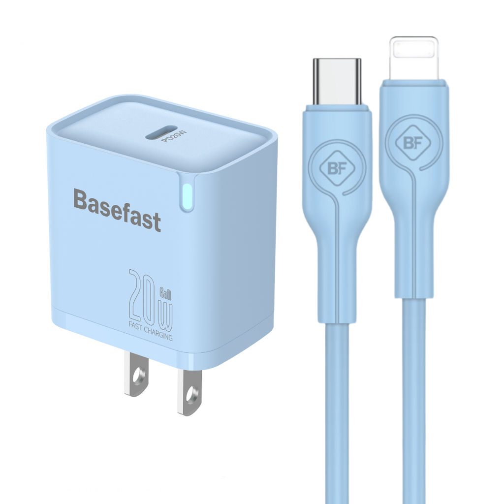 Combo Củ Cáp Sạc nhanh 20W TypeC-L TypeC-C Chính Hãng Basefast BS26 Cá Tính Trẻ Trung