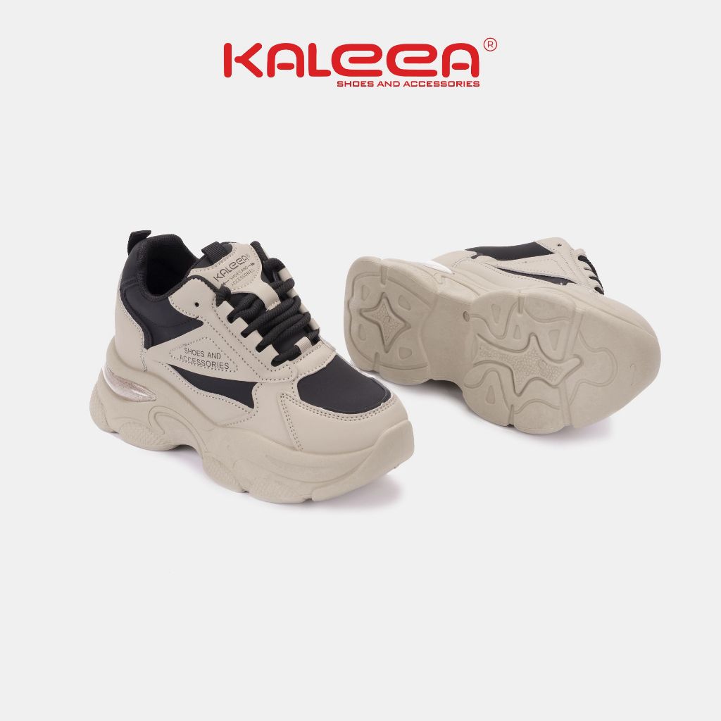 Ảnh Kaleea - Giày Thể Thao Nữ Độn Đế Cao 8p, Chất Da Mềm Đi Hack Dáng - T127 2