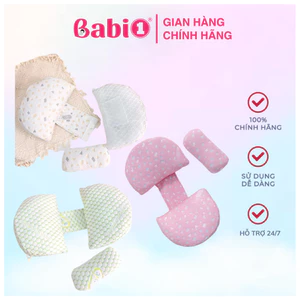 Gối Bầu Cánh Tiên BabiOne Cao Cấp Giảm Đau Lưng Đỡ Bụng Ngủ Ngon Kèm Gối Phụ Cotton Mềm Mại