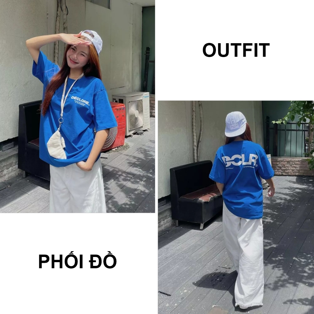 BLACKDOKI Áo thun unisex DCLR , áo phông basic hiện đại chất cotton 100% 2 chiều oversize nam nữ