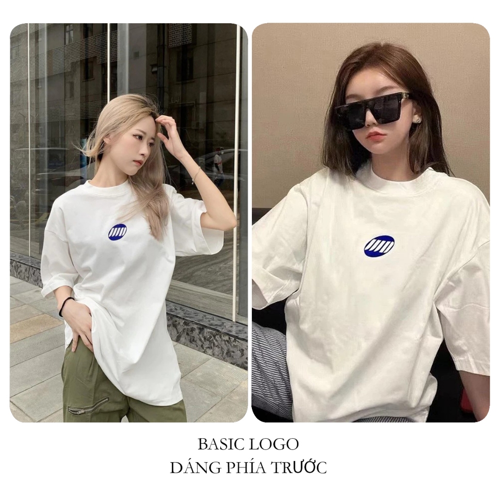 Áo thun nữ BLACKDOKI-BASIC LOGO , áo phông form rộng tay lỡ cá tính chất cotton dày dặn oversize hiện đại
