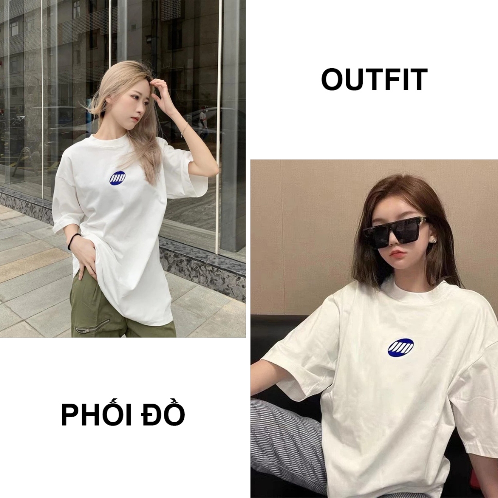 Áo thun nữ BLACKDOKI-BASIC LOGO , áo phông form rộng tay lỡ cá tính chất cotton dày dặn oversize hiện đại