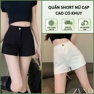 Quần short nữ cạp cao có khuy, quần đùi lưng cao chất liệu umi mềm mịn AT-M628_ ZynD Clothing