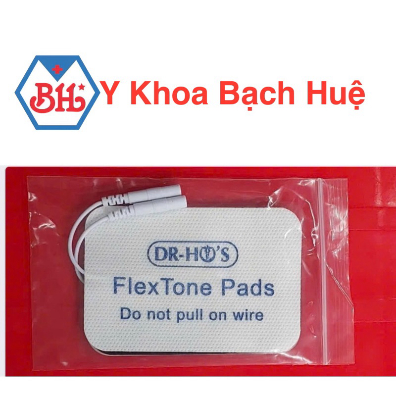 Miếng dán massage có dây Dr Ho cỡ lớn 6x9cm, miếng dán xung điện có dây ( 1 cặp )