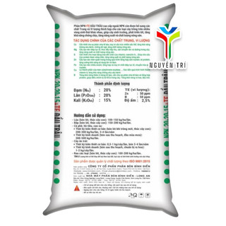 1kg Phân bón NPK 20-20-15 + TE (bán lẻ từ bao 50kg)