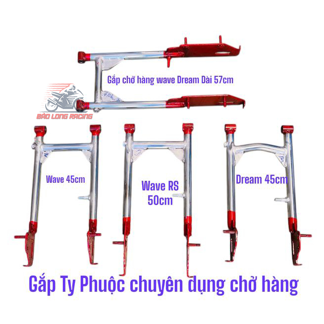 Gắp Xe Máy làm từ Ty Phuộc chuyên dụng chở hàng dành cho xe Dream Wave Nhỏ Wave RS và Gắp dài 4 phuộc hàng chất lượng