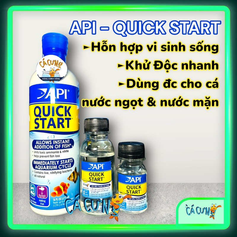 API Quick Start - Vi Sinh Sống khử độc khởi tạo nước nhanh cho bể cá ...