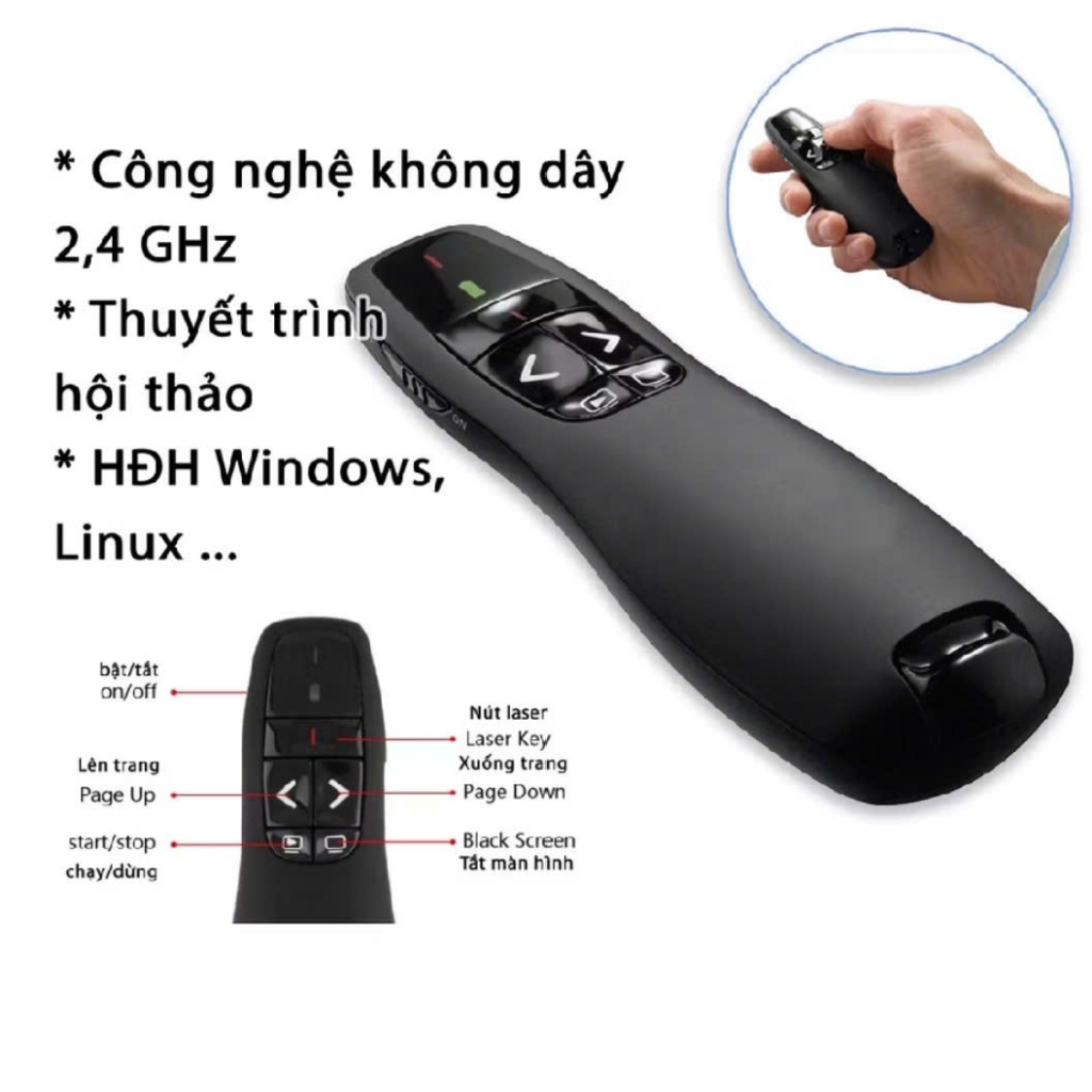 BÚT TRÌNH CHIẾU CHUYÊN NGHIỆP hỗ trợ giáo viên, nhân viên văn phòng,...