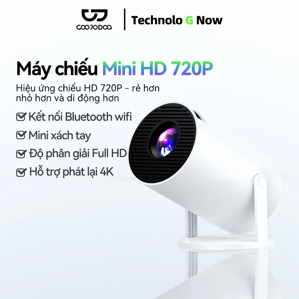 Máy chiếu mini GOOJODOQ nhìn chính diện