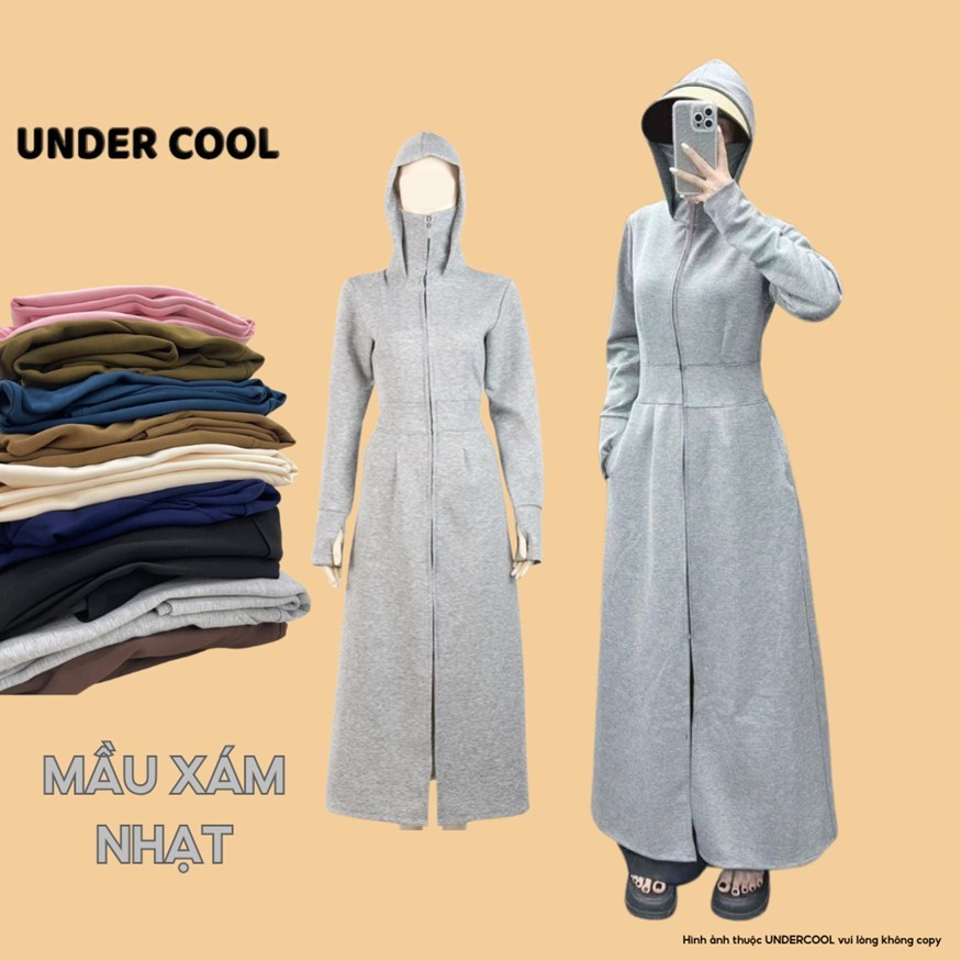 Áo Chống Nắng Dài Toàn Thân UNDERCOOL Umi dày dặn Chống Tia UV  Co Giãn Thoáng Mát- ACN04