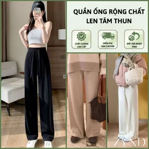 Quần ống rộng nữ dài chất len tăm thun siêu đẹp AT-M100_ ZynD Clothing