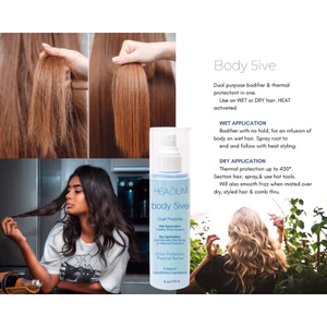 Healium Hair Body 5ive Bodifying Spray bảo vệ tóc khỏi nhiệt,mềm mại