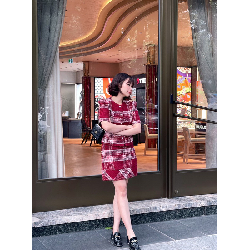 Ảnh Set Áo Tweed & Chân váy Tweed - Thời trang thiết kế - DeLeah 1