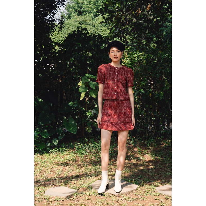 Ảnh Set Áo Tweed & Chân váy Tweed - Thời trang thiết kế - DeLeah 3