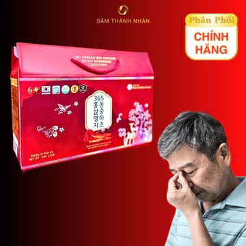 Nước Hồng Sâm Linh Chi Đông Trùng Hạ Thảo Dành Cho Người Cao Huyết Áp Hàn Quốc 365 Hộp 20 Gói x 70ml