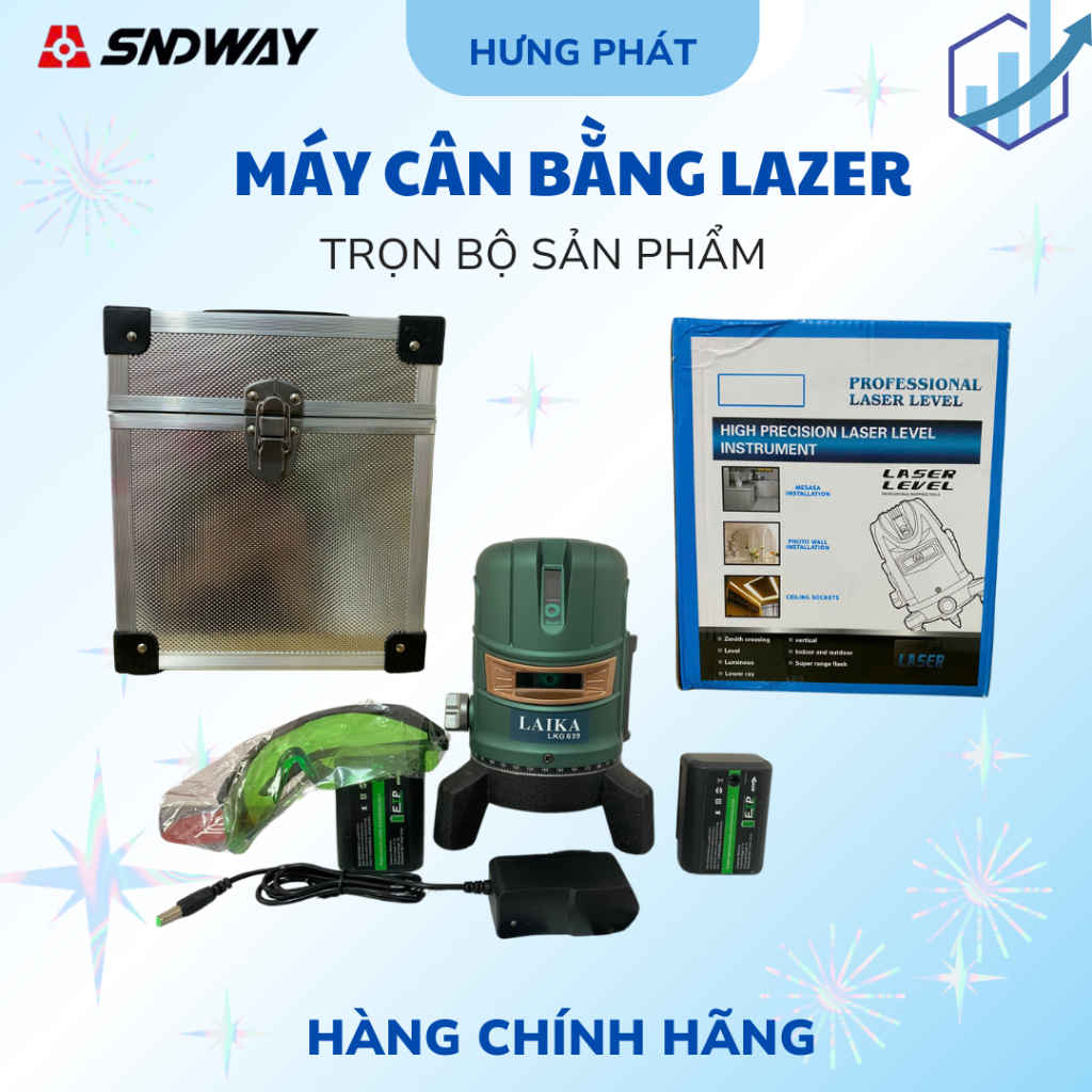 Máy cân bằng lazer 5 tia Laika LKG639 - Hưng Phát