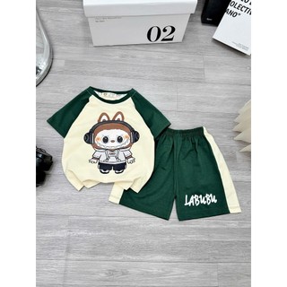 BỘ CỘC TAY LABUBU ĐEO TAI NGE SIZE CHO BÉ 6-18KG