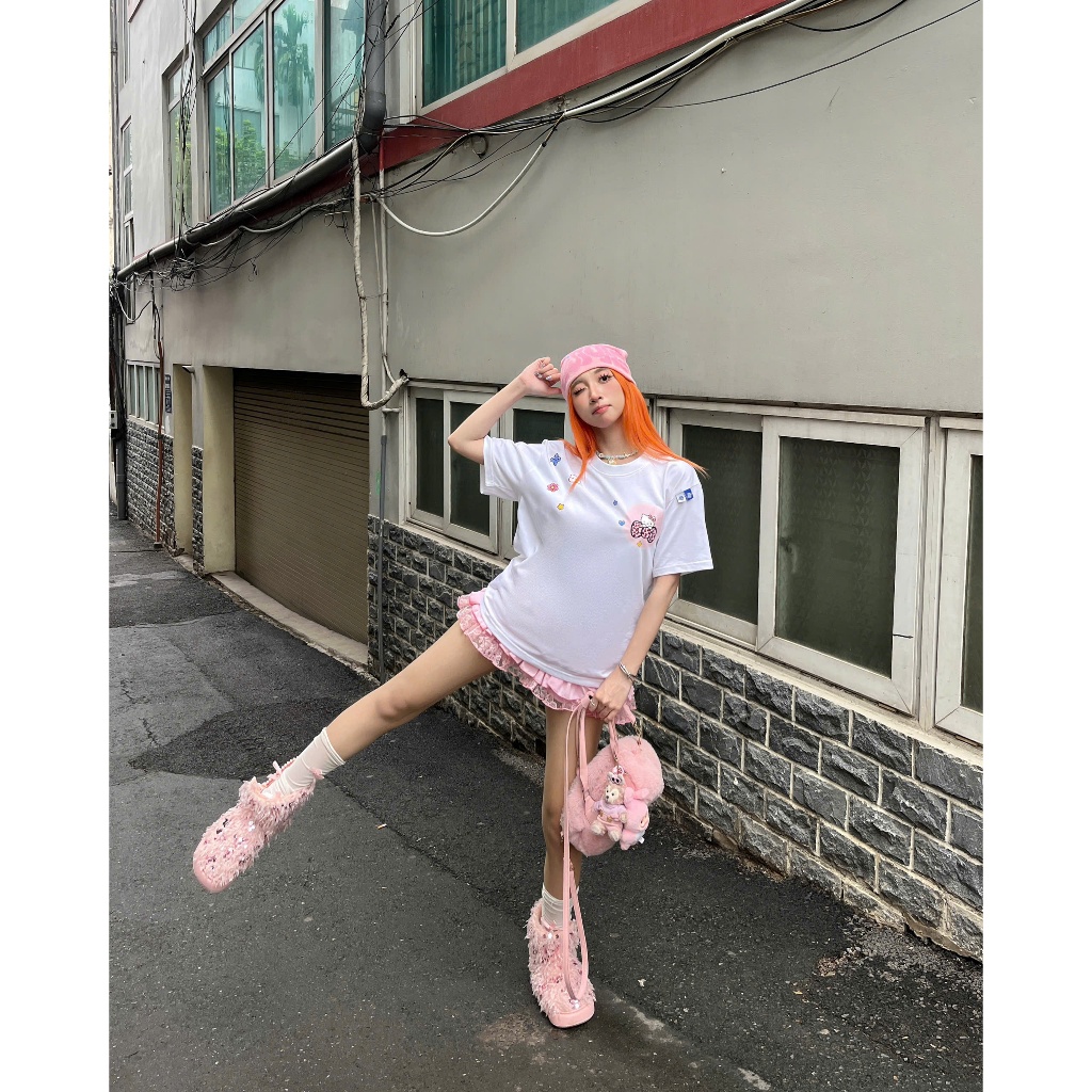 Ảnh Áo thun FIDE HelloKitty phông unisex form rộng local brand nam nữ cổ tròn oversize - AT151 3