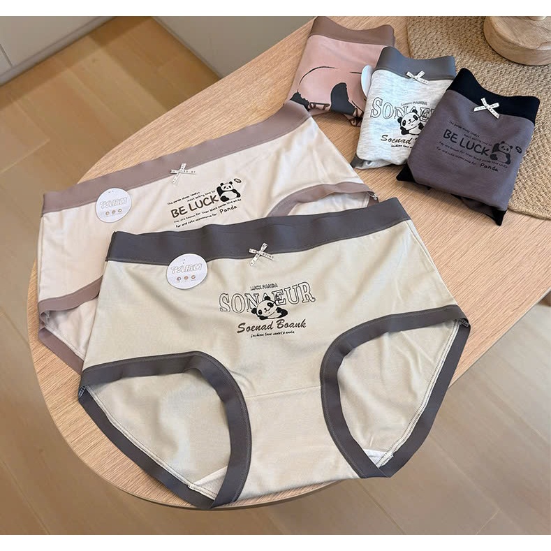Quần lót cotton lạnh, Quần lót nữ gấu chất cotton kháng khuẩn cao cấp 297