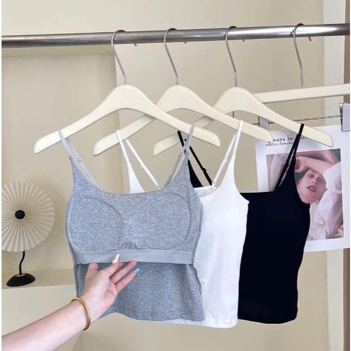 Áo bra cotton dáng lửng 626 (Loại 1 móc nhựa), Áo bra dây điều chỉnh được