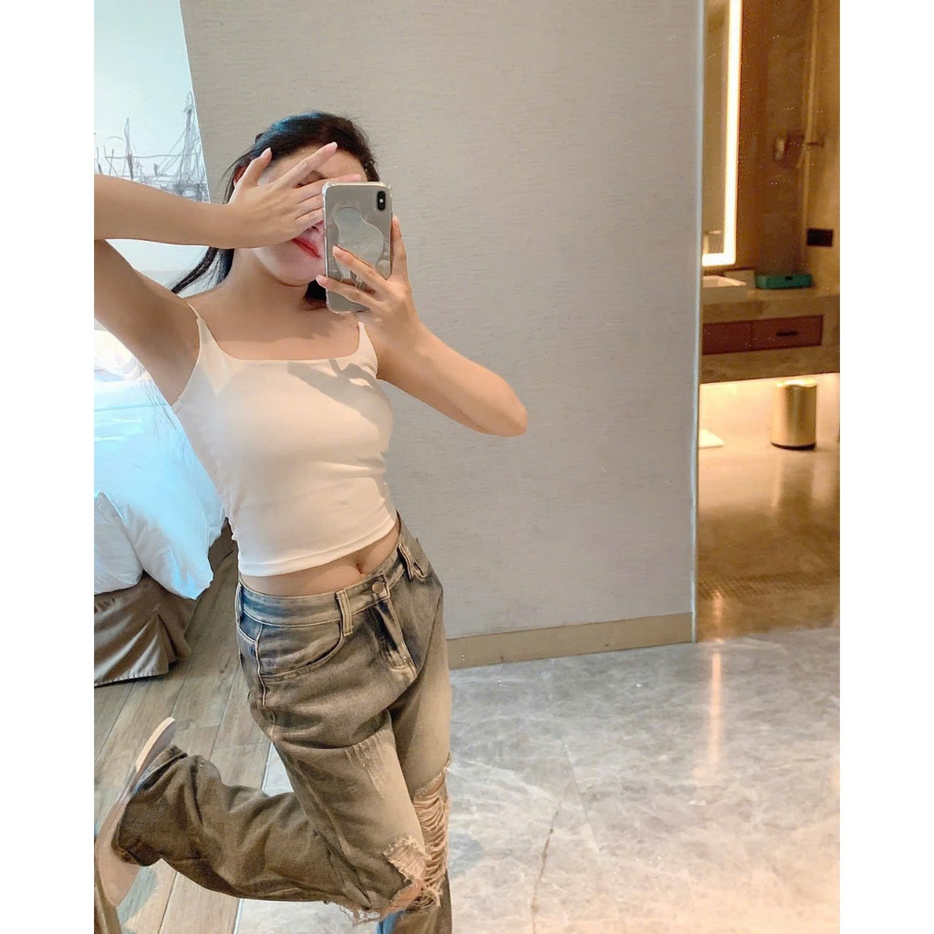 Áo bra cotton dáng lửng 626 (Loại 1 móc nhựa), Áo bra dây điều chỉnh được