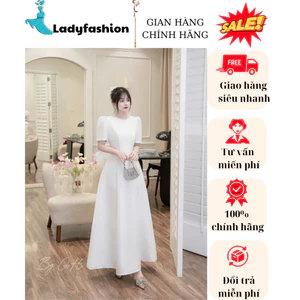 Váy đầm taffa dáng dài đính nơ sau cao cấp,váy đầm dự tiệc sang chảnh thanh lịch New 2025